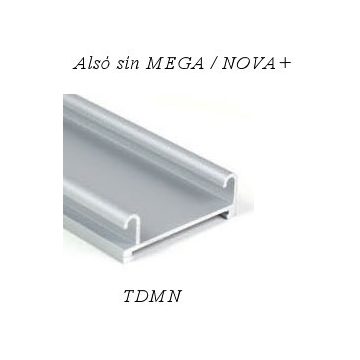 Alsó sín MEGA (2 m) - alumínium