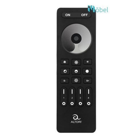 4 zónás, 2,4 GHz-es vezeték nélküli RF távirányító egyszínű LED-szalagokhoz