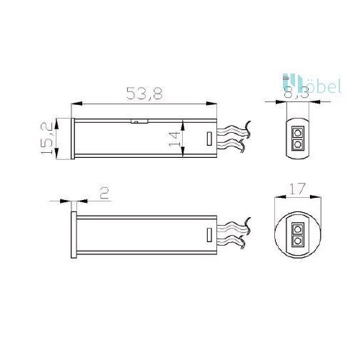 Érintő kapcsoló IR1/IR2, befúros