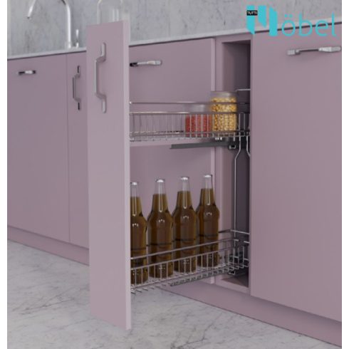 REJS SIMPLY kihúzható kosár fékes, oldalszerelésű