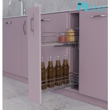   REJS SIMPLY oldalszerelésű kosár fékes, oldalszerelésű 150 mm, balos, króm