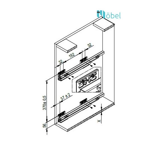 REJS SIMPLY oldalszerelésű kosár fékes, oldalszerelésű 150 mm, balos, króm