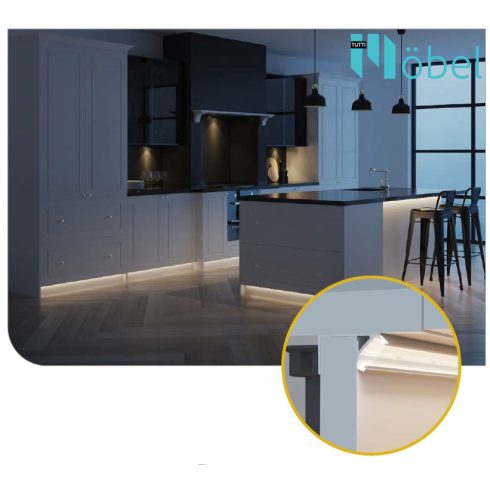 REJS LED profil lábazathoz, 3000 mm, alu