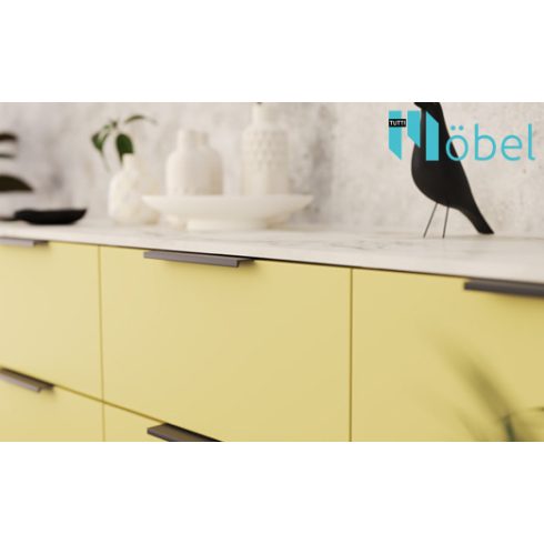 AL9 - MATT FEKETE 96/116 U alakú fogantyú hátulról csavarozható