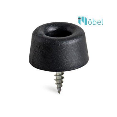 Csonkakúp alakú PVC csúcs/vég - 21 mm, fekete