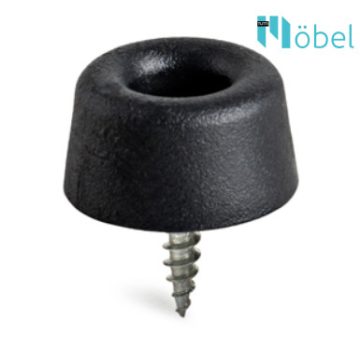 Csonkakúp alakú PVC csúcs/vég - fekete