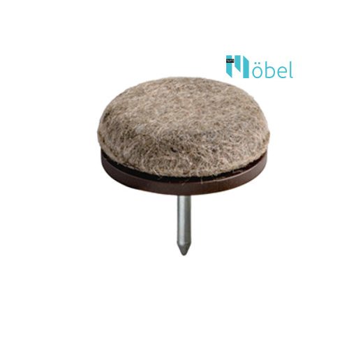 Szöges bútorcsúszka – szintetikus filccel 24 mm