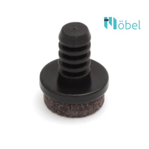 Csődugó filces talppal – fekete 18 mm