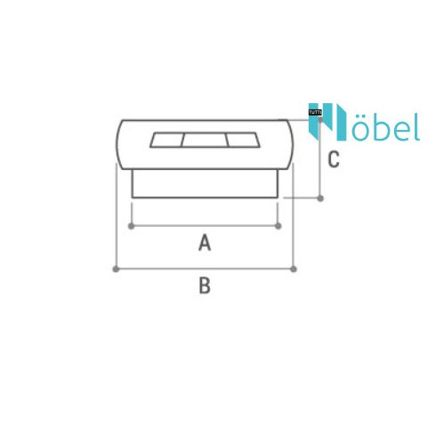 Filcpárna héjas csúszótalphoz – 19×33 mm fekete