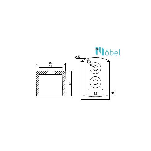 REJS Világító mándlirúdhoz tartó, fekete  