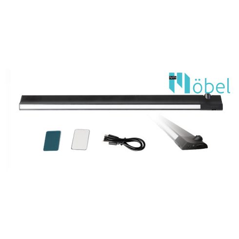 GALAXY LED mágneses felszerelésű lámpa, mozgásérzékelővel, USB töltéssel, fekete