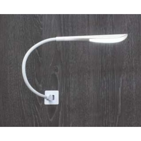 LILI Karos LED lámpa USB csatlakozóval, fekete, hideg fehér 