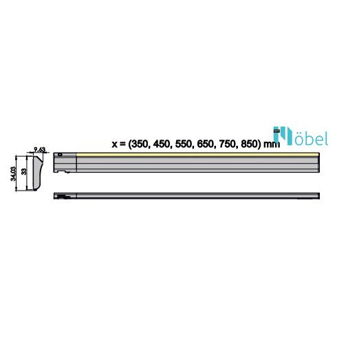 MAGNETA LED mágneses felszerelésű lámpa, vezetékkel, ajtónyitáshoz, fekete