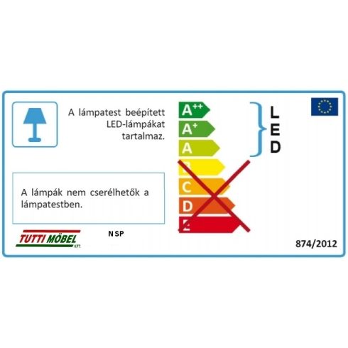 Üvegpolcvilágító LED 4-10 mm üveghez (110 mm) - meleg fehér
