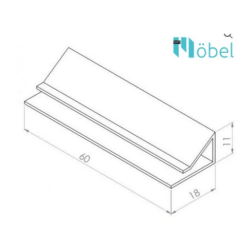Üvegpolcvilágító LED 4-10 mm üveghez (50 mm) - hideg fehér 