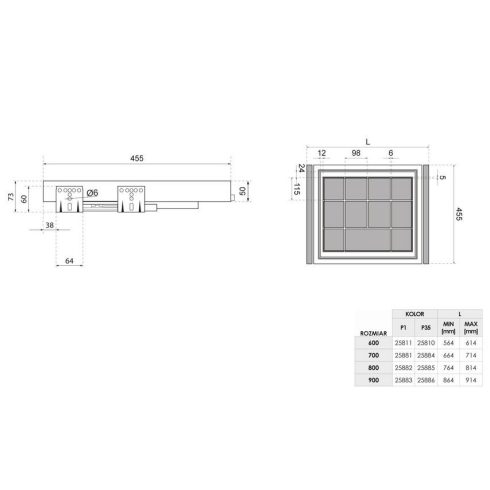 WB-665 Gardrób Rendszerező, fehér, 700 mm