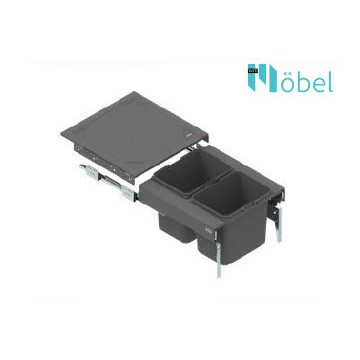   REJS SEGREGO Kihúzható szemetes (2x15L), 50-es szekrénybe H-320, 480 mm mélység