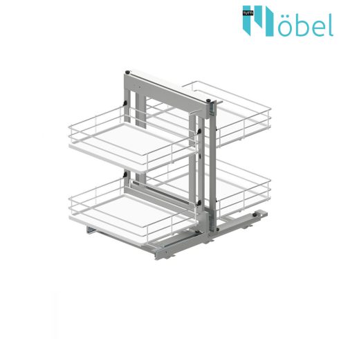 REJS EVOLine CORNER COMFORT kamravasalat sarokszekrénybe, 1200 mm, fehér/króm, bal
