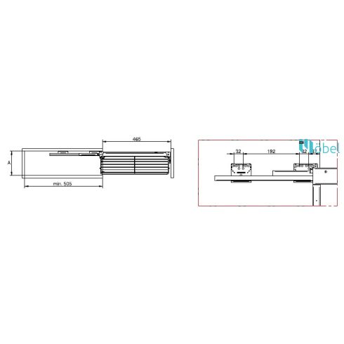 REJS MAXIMA CLASSICLine MAXI oldalszerelésű kamravasalat , 150 mm, króm, bal