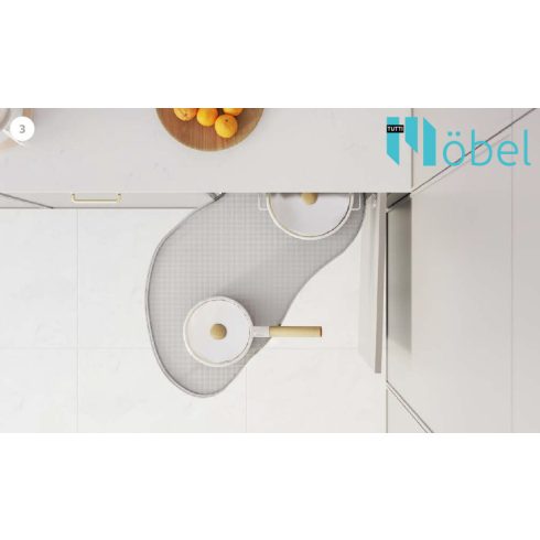 REJS ERGO CORNER OPTIMA 900/500, fehér/króm, bal