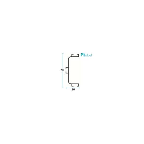 5450 "U" Gola, 4000 mm, fekete