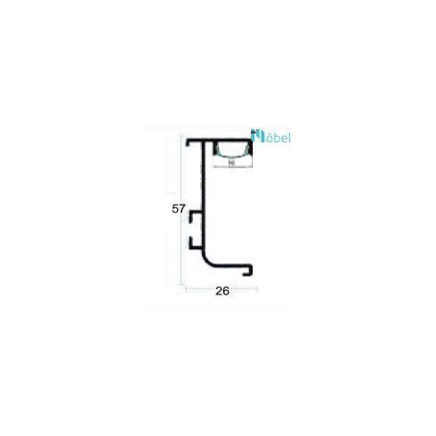 5453 LED "L" Gola, 4000 mm, alu